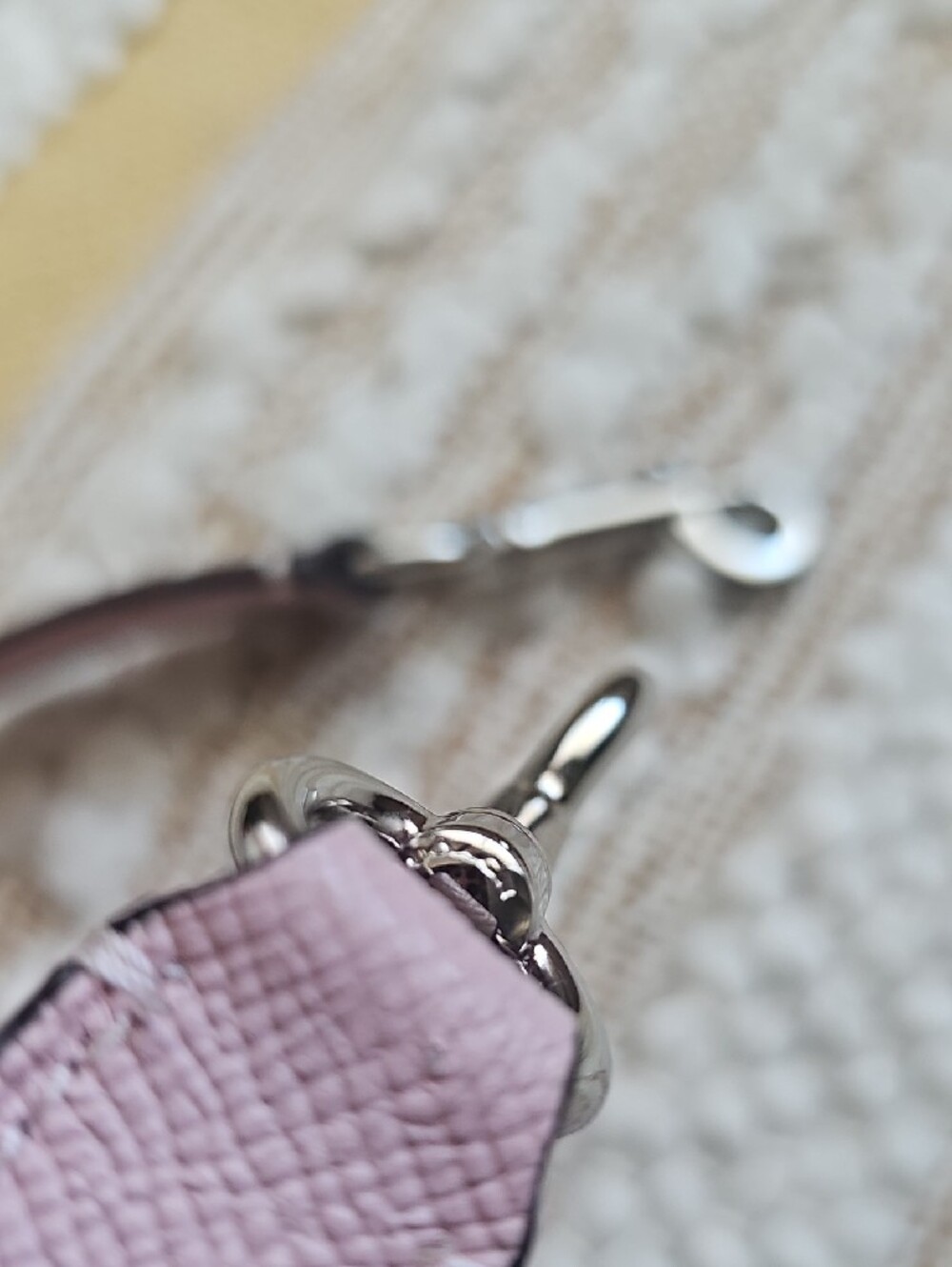 Coach Blush Pink Replacement Leather Strap with Silver Hardware - Picture 5 of 8